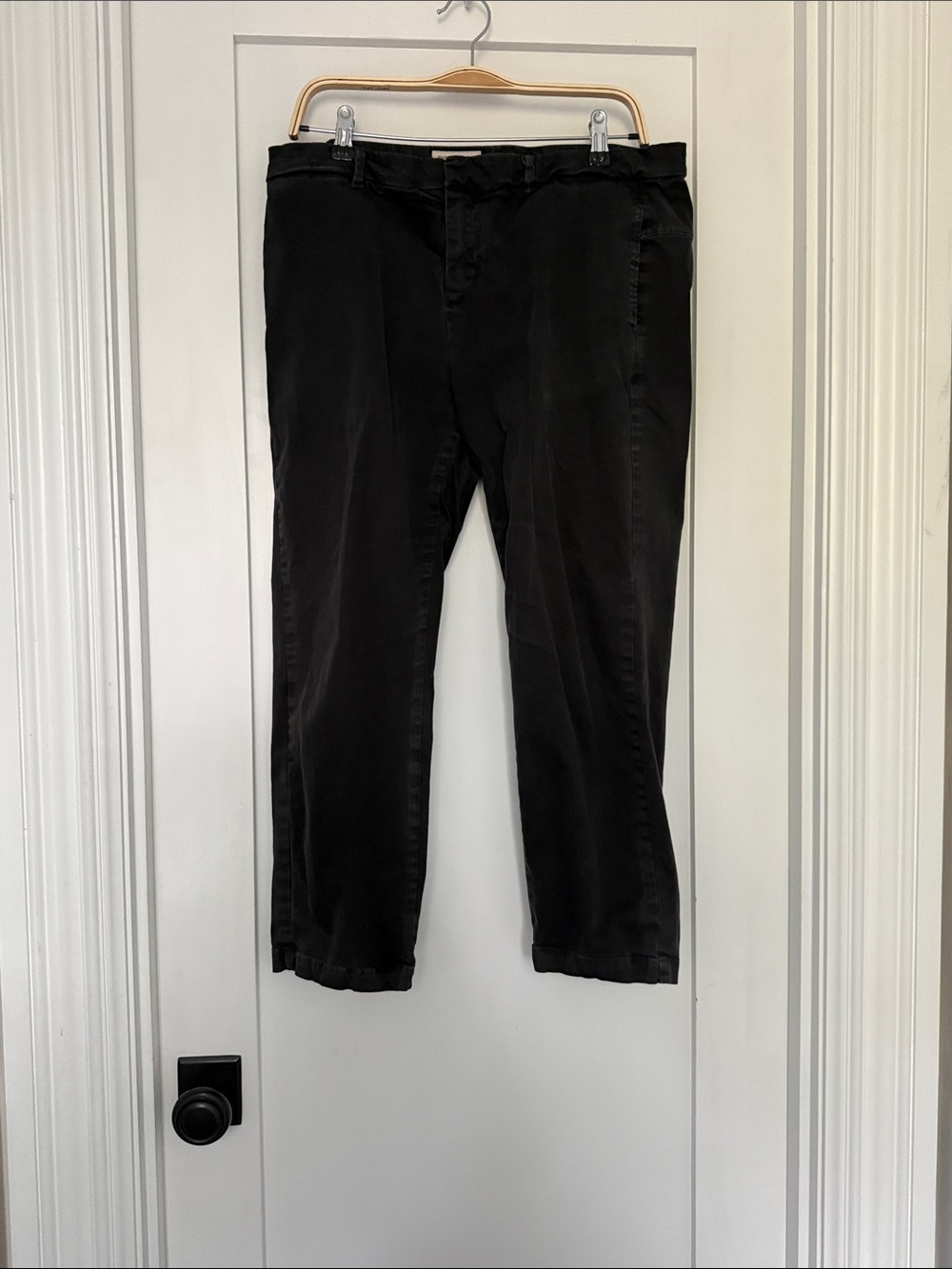 Nili Lotan Tel Aviv Black Cotton Cropped Pants Size 10 - Picture 2 of 5